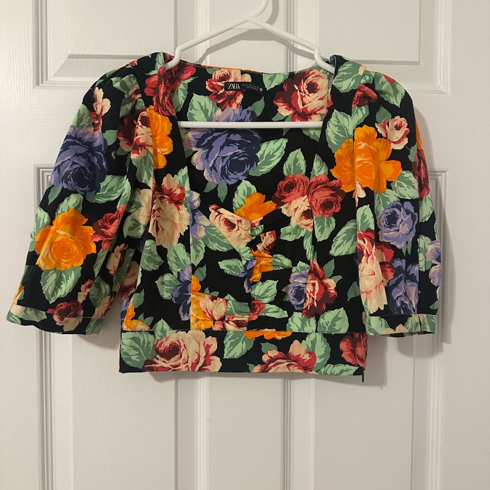 Zara Multicolor Floral Blouse